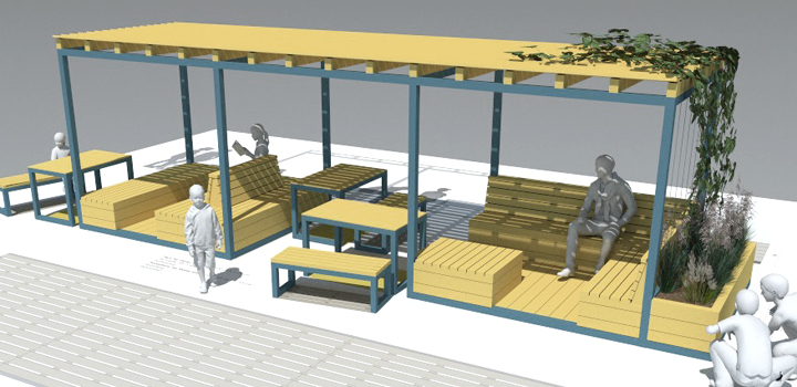 Schulhofmöbel: mobile Sitzlandschaft - Ney