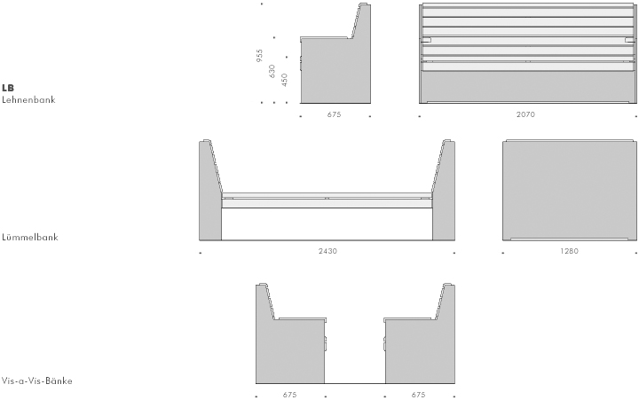 Kollektion Cube robuste Kollektion aus vorgerostetem Baustahl mit Holzlattung - Schulhofmöbel | FreiraumObjekte Ney GmbH