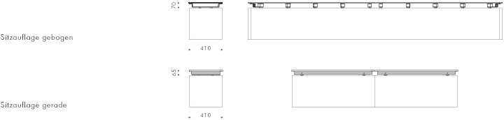 Sitzauflage HPL Grafik