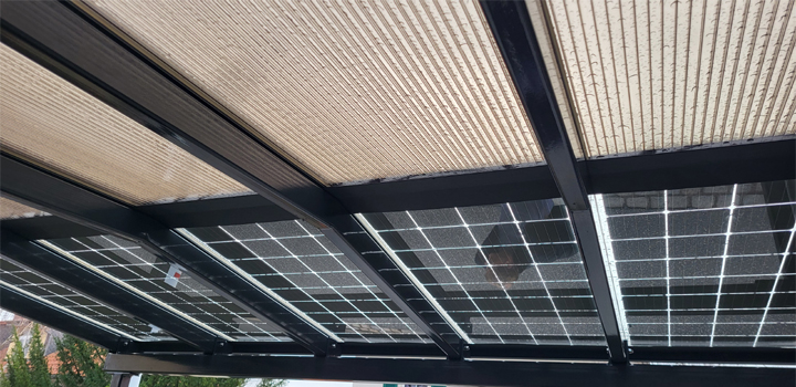 Solar Unterstand: Dach Photovoltail, leichte Stahlkonstruktion - Ney